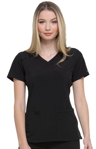 Women's Mock Wrap Solid Scrub Top Women's Mock Wrap Solid Scrub Top
