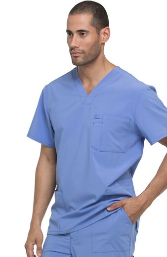 Clearance EDS Essentials by Dickies Men's V-Neck Utility Solid Scrub Top