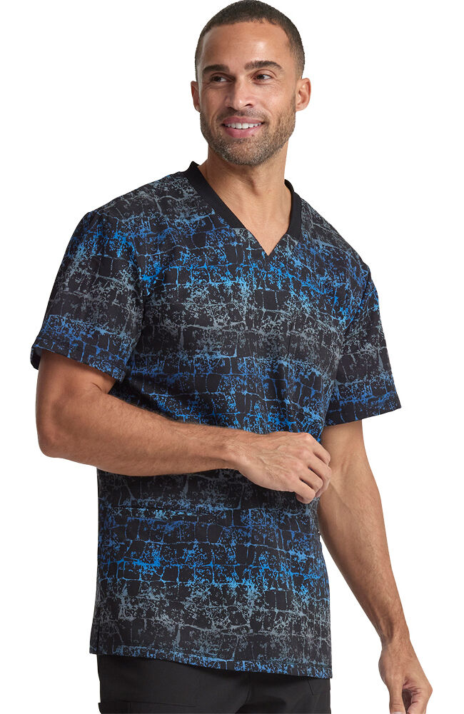 Mens printed hotsell scrub tops