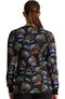 Clearance Women's Snap Front Radiate Positivity Print Scrub Jacket, , large