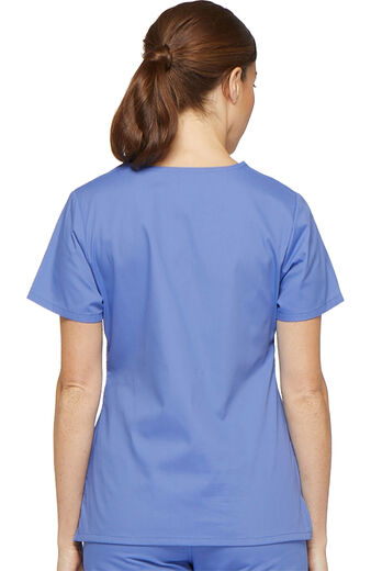 Clearance EDS Signature by Dickies Women's Mock Wrap Solid Scrub Top