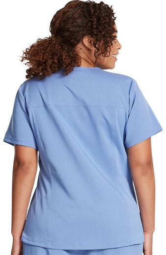 Clearance Balance by Dickies Women's Knit Trim Solid Scrub Top