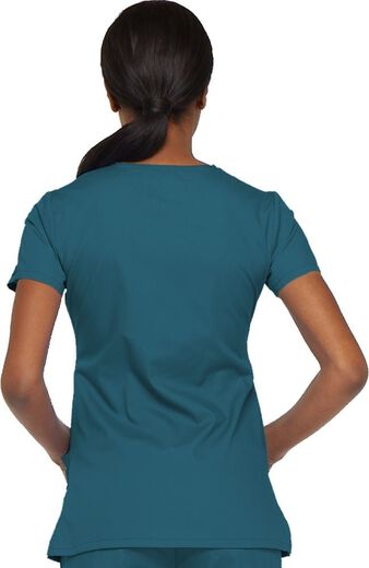 Clearance EDS Signature by Dickies Women's Empire Waist Mock Wrap Solid Scrub Top