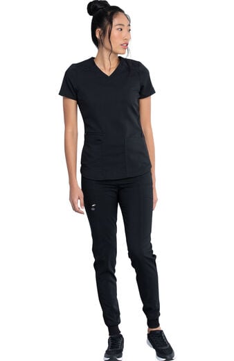 Women's Scrub Set: 5-Pocket V-Neck Top & Stretch Side Panel 4-Pocket Jogger Pant Women's Scrub Set: 5-Pocket V-Neck Top & Stretch Side Panel 4-Pocket Jogger Pant