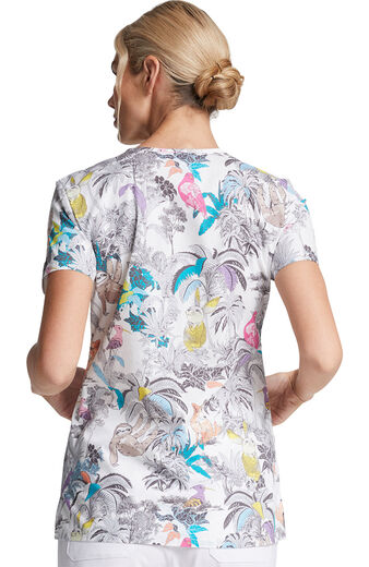 Clearance EDS Signature by Dickies Women's Jungle Buddies Print Scrub Top
