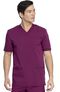 Clearance Men's Knitted Panel Solid Scrub Top, , large