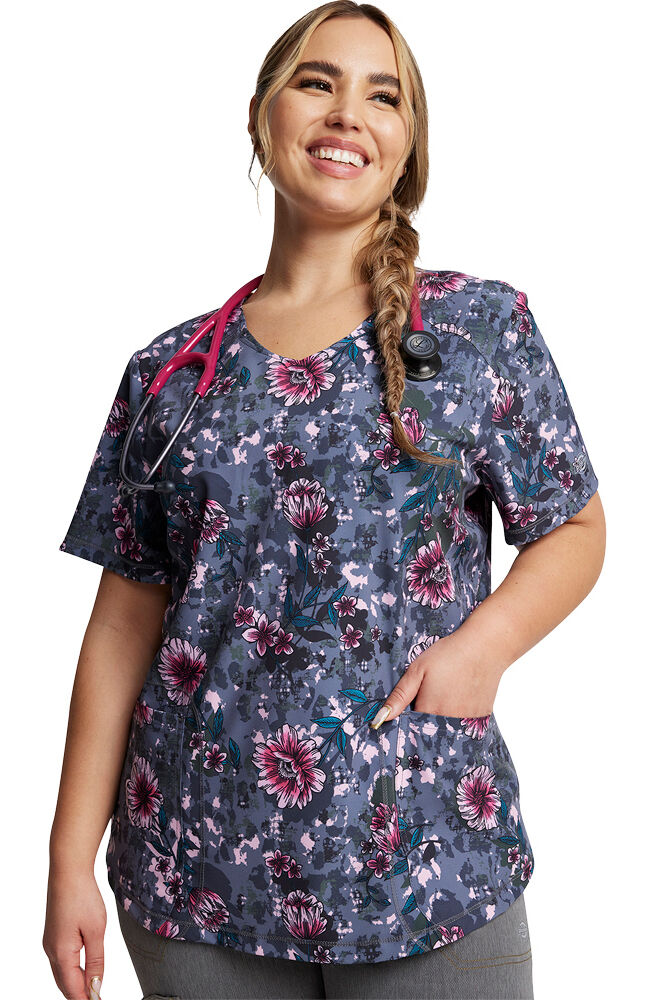 Print scrub clearance tops clearance
