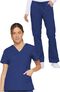 Women's Scrub Set: Mock Wrap Top & Drawstring Pant, , large