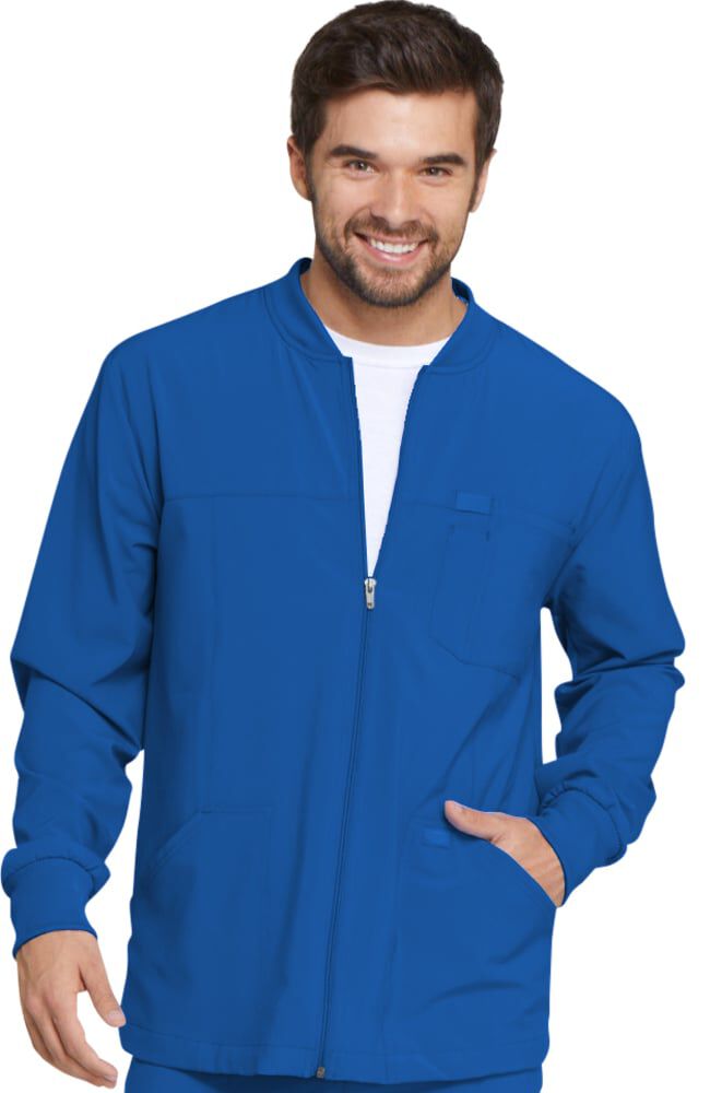 Dickies eds signature stretch snap front scrub jackets with certainty top