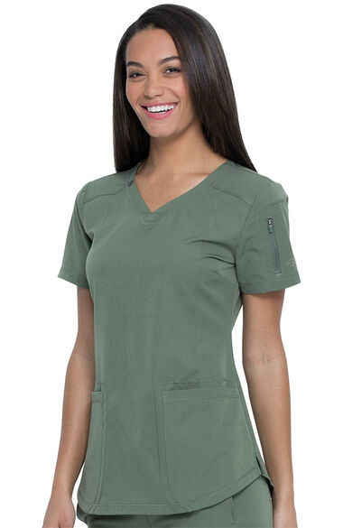Dynamix By Women's V-Neck Solid Scrub Top, , large