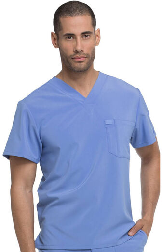 EDS Essentials by Dickies Men's V-Neck Solid Scrub Top