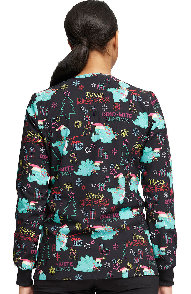 Holiday print hot sale scrub jackets