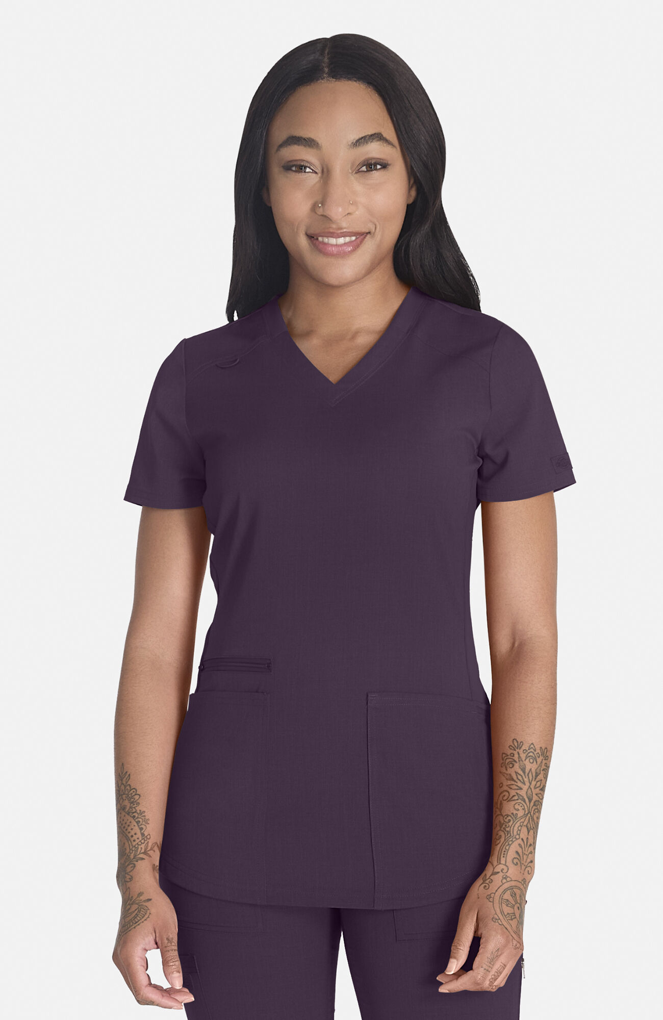 Women's 5-Pocket V-Neck Scrub Top