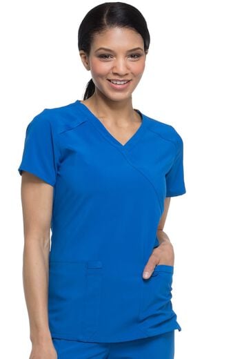 Women's Mock Wrap Solid Scrub Top Women's Mock Wrap Solid Scrub Top