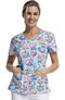 Clearance Women's Hippie Hounds Print Scrub Top, , large