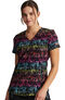 Clearance Women's Texture Trail Rainbow Print Scrub Top, , large