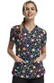 Clearance Women's Star Spectrum Print Scrub Top, , large