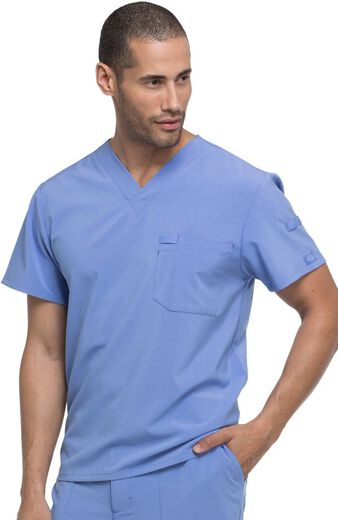 Clearance EDS Essentials by Dickies Men's V-Neck Solid Scrub Top