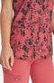 Women's Grunge N Roses Print Scrub Top, , large