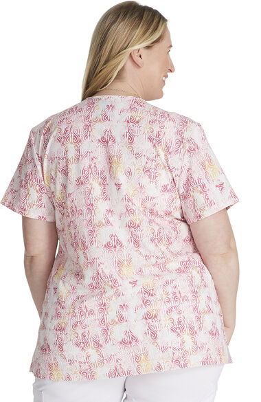 Women's Bold Batik Print Scrub Top, , large