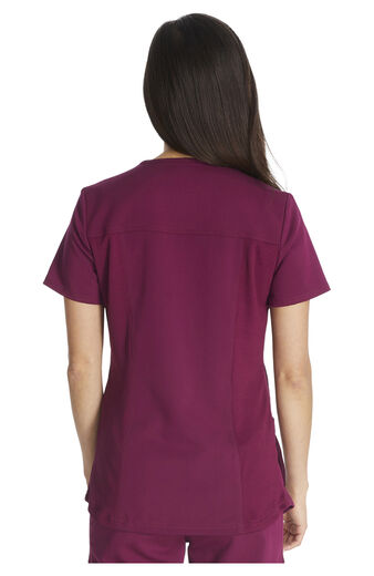 Balance by Dickies Women's Knitted Panel Solid Scrub Top