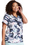 Clearance Women's Soft Side Camo Print Scrub Top, , large