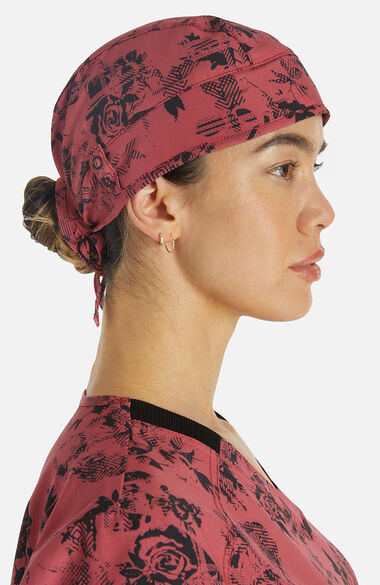 Women's Grunge N Roses Print Scrub Hat, , large