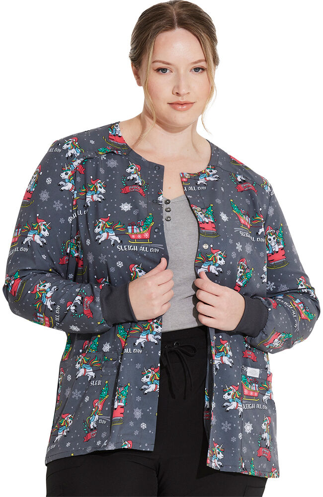 Women s Print Scrub Jackets Dickies Medical
