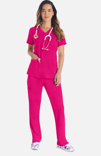 Women's 2-Pocket Utility V-Neck Scrub Top Women's 2-Pocket Utility V-Neck Scrub Top