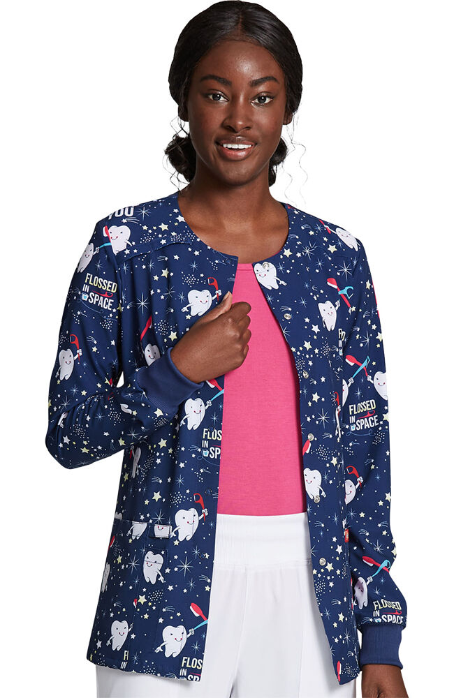 Clearance EDS Signature by Dickies Women s Snap Front Flossed In