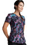 Clearance Women's Tie Dye Tropics Print Scrub Top, , large