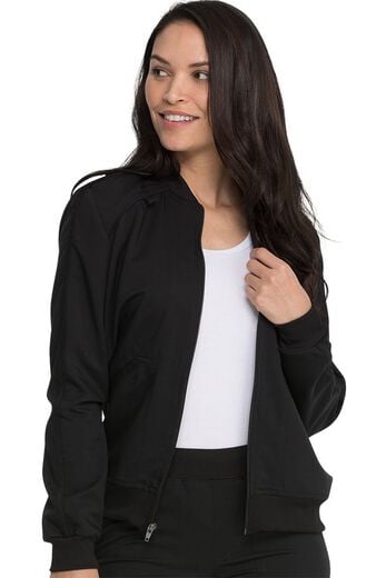 Women's Zip Front Solid Scrub Jacket Women's Zip Front Solid Scrub Jacket