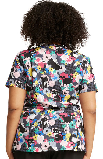 Clearance EDS Signature by Dickies Women's V-Neck Furever Floral Print Scrub Top