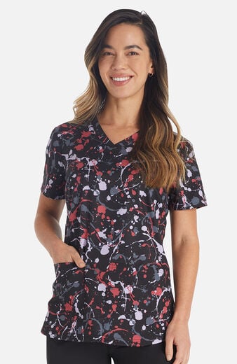 Women's Drizzle Daze Print Scrub Top Women's Drizzle Daze Print Scrub Top