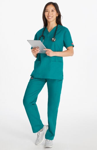 Women's Scrub Set: Core 3-Pocket V-Neck Top & Pull On Pant Women's Scrub Set: Core 3-Pocket V-Neck Top & Pull On Pant