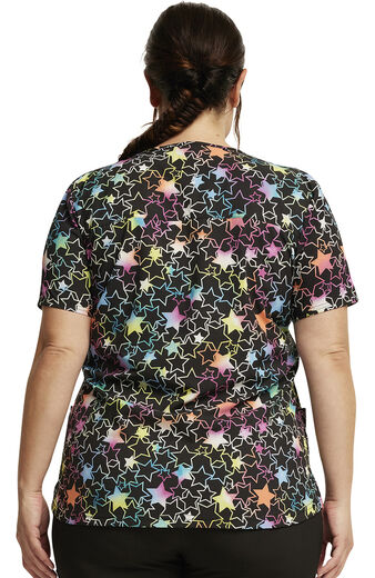 Clearance EDS Signature by Dickies Women's Star Spectrum Print Scrub Top