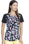 Clearance Women's Floral In Motion Print Scrub Top, , large