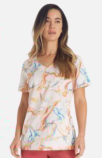 Women's Mineral Swirl Print Scrub Top Women's Mineral Swirl Print Scrub Top