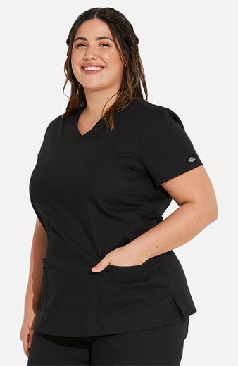 Women's 5-Pocket Shaped V-Neck Scrub Top Women's 5-Pocket Shaped V-Neck Scrub Top
