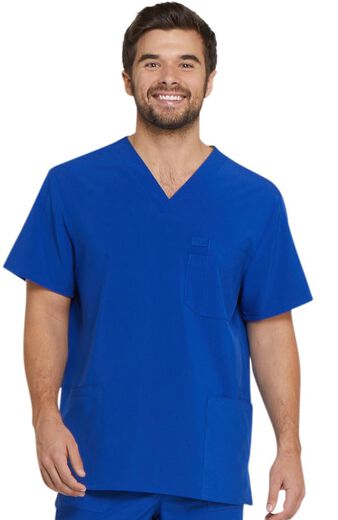 EDS Essentials by Dickies Men's V-Neck Utility Solid Scrub Top