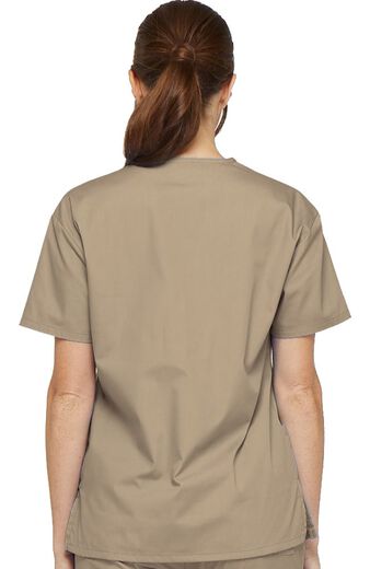 EDS Signature by Dickies Women's V-Neck Solid Scrub Top & Drawstring Cargo Scrub Pant Set
