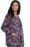 Clearance Women's Snap Front Speck-Tacular Love Print Scrub Jacket, , large