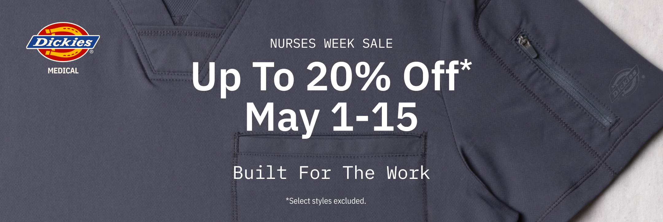 dickies nurses week sale: up to 20% off* on select styles