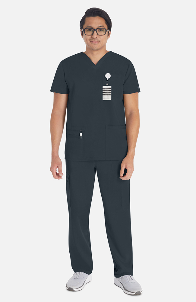 Men's Rib Panel V-Neck Scrub Top | Dickies