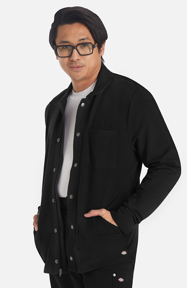Men's Zip Front Fleece Scrub Jacket | Dickies Medical