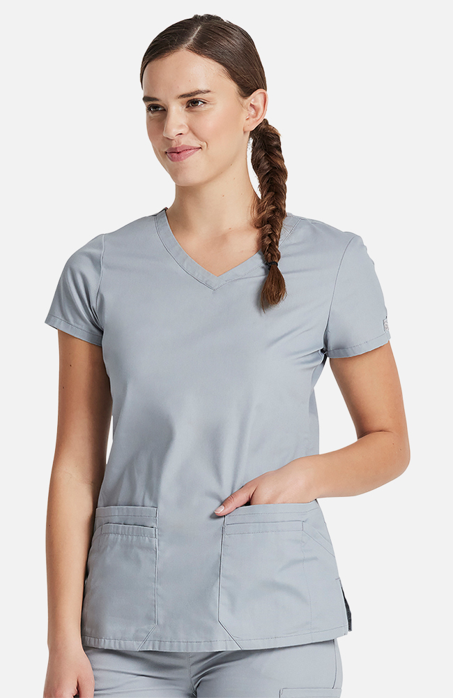 Women's 5-Pocket Shaped V-Neck Scrub Top | Dickies