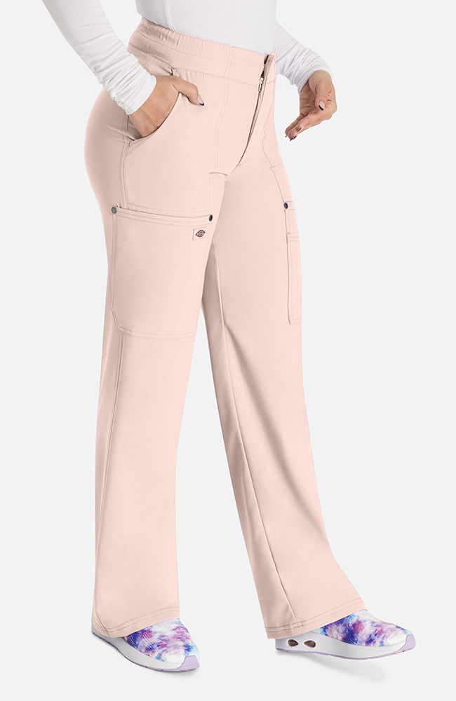 【Anyone more】Zippy Cargo Long Wide Pants Women's Zip Fly Wide Leg Cargo Scrub Pant | Dickies Medical